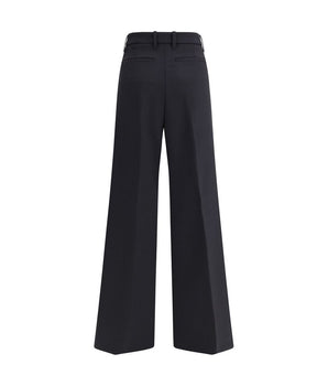 True Royal Black Wool Casual Pants