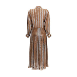 Crida Milano Wimbledon georgette midi Dress
