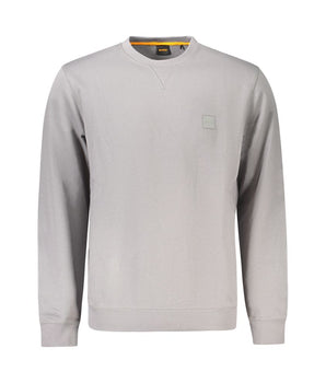 Hugo Boss Gray Cotton Men Sweater