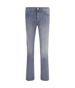 Jacob Cohen Gray Cotton Slim Fit Jeans
