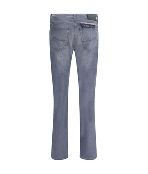 Jacob Cohen Gray Cotton Slim Fit Jeans