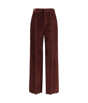 Brunello Cucinelli Bordeaux Cotton Casual Pants