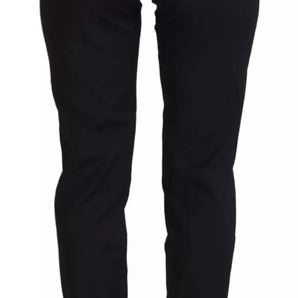 Dolce & Gabbana Black High Waist Skinny Trouser STAFF Pants
