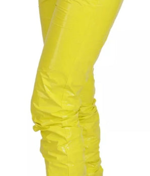 Dolce & Gabbana Yellow High Waist Skinny Women Trouser Pants