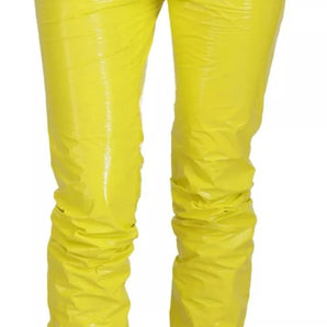 Dolce & Gabbana Yellow High Waist Skinny Women Trouser Pants