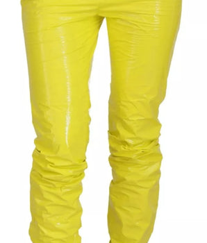 Dolce & Gabbana Yellow High Waist Skinny Women Trouser Pants