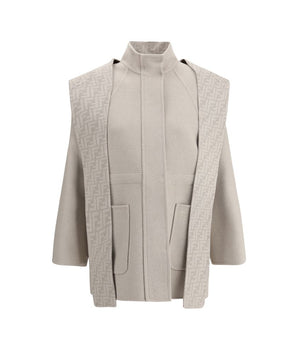 Fendi Wool Coat with Removable Hood