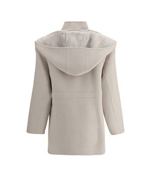 Fendi Wool Coat with Removable Hood