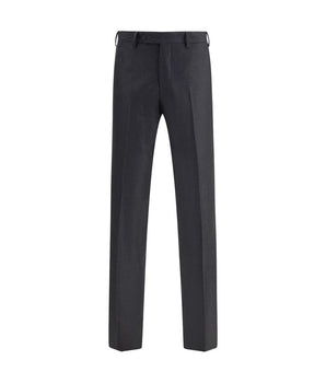 Germano Gray Fleece Wool Dress Pants