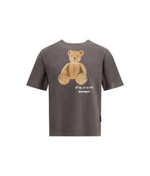 Palm Angels Gray Cotton T-Shirt