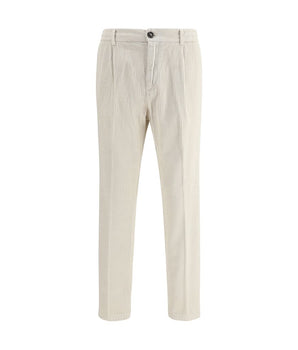 Cruna White Cotton Casual Pants