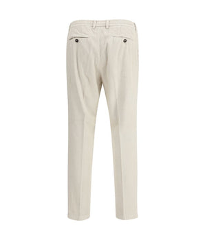 Cruna White Cotton Casual Pants