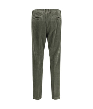 Cruna Green Cotton Casual Pants