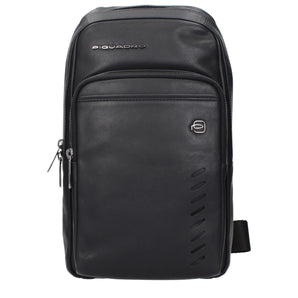Piquadro Black Leather Crossbody Bags