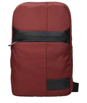 Piquadro Red Fabric Crossbody Bag