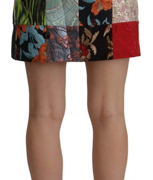 Dolce &amp; Gabbana Multicolor Patchwork A-line Polyester Skirt
