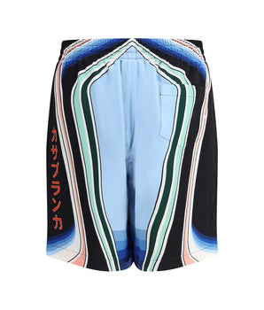 Casablanca Multicolor Silk Bermuda Shorts