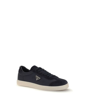 Prada Blue Polyamide Low Top Sneakers