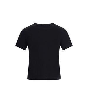 Courrèges Black Cotton T-Shirt