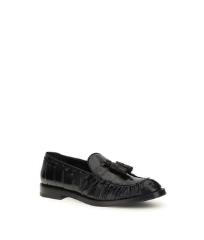 Fratelli Rossetti Black Rubber Slip-On Loafers