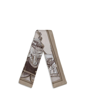Burberry Knight Embossing Print Silk Scarf