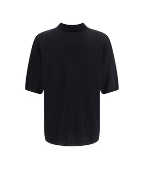 Saint Laurent Black Wool Polo Shirt
