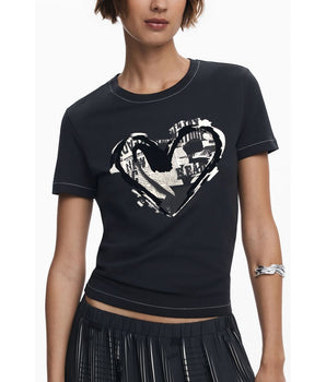 Desigual Black Cotton Women T-Shirt