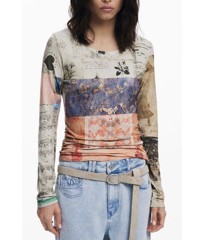 Desigual Beige Viscose Women Top