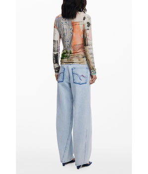 Desigual Beige Viscose Women Top