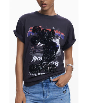 Desigual Black Cotton Women T-Shirt