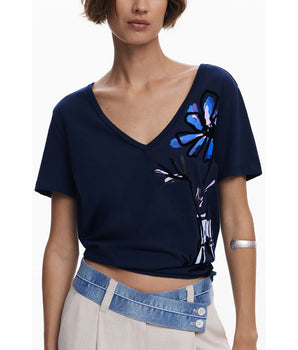 Desigual Blue Cotton Women T-Shirt