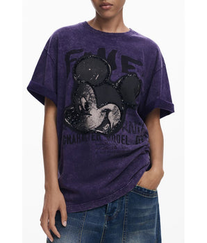 Desigual Purple Cotton Women T-Shirt