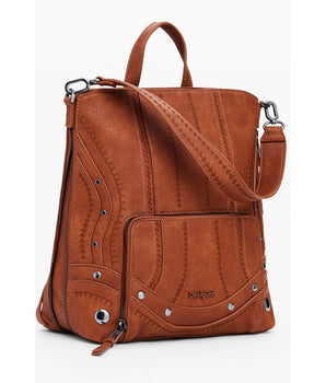 Desigual Brown Polyethylene Women Mini Backpack