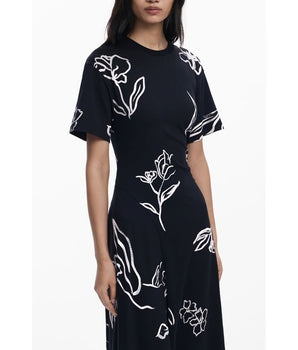 Desigual Black Cotton Women Dress