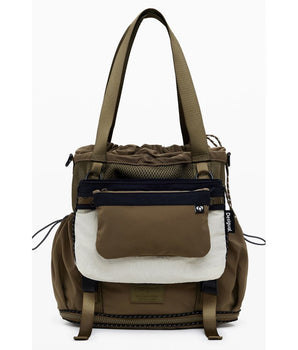 Desigual Green Polyester Women Convertible Handbag