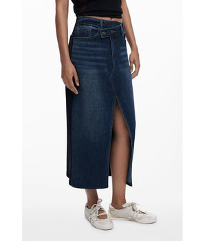 Desigual Blue Cotton Women Skirt