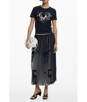Desigual Black Polyester Women Skirt