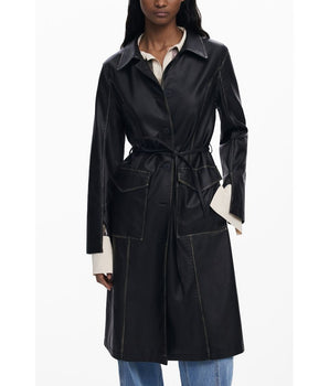 Desigual Black Polyethylene Women Coat