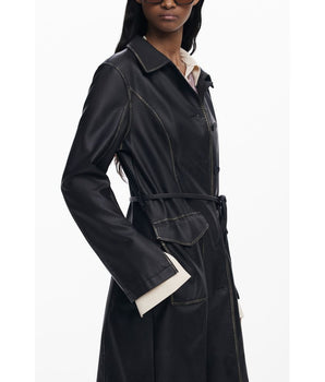 Desigual Black Polyethylene Women Coat