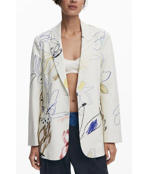 Desigual White Polyester Women Jacket