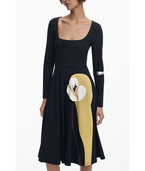 Desigual Black Cotton Women Dress