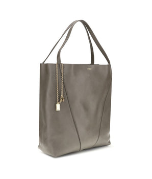 Chloé Gray Calf Leather Bos Taurus Shoulder Bag