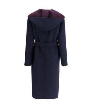 Gucci Blue Wool Coat