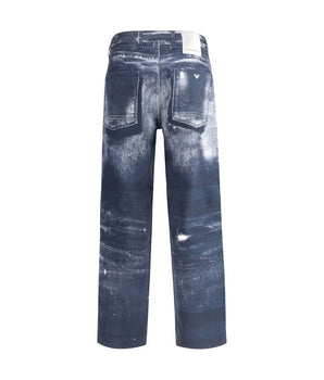 Emporio Armani Multicolor Cotton Casual Pants