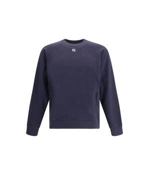 Fendi Blue Cotton Sweatshirt