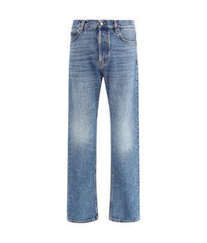 Haikure Blue Cotton Straight-Leg Jeans