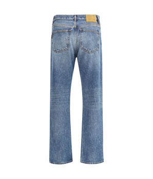 Haikure Blue Cotton Straight-Leg Jeans