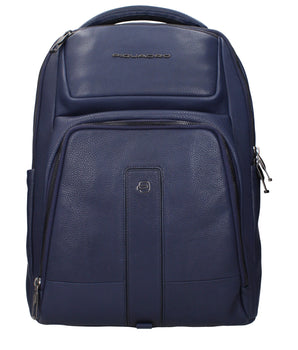 Piquadro Blue Leather Backpack