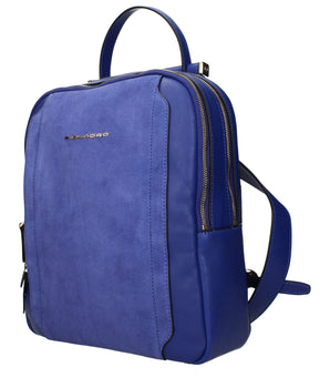 Piquadro Blue Leather Backpack