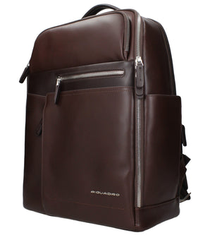 Piquadro Brown Leather Backpack
